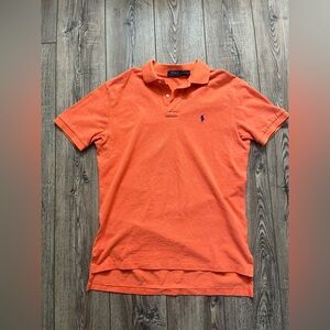 Ralph Lauren Men's Orange Polo Shirt size medium